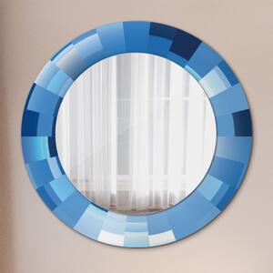 Zrkadlomat.sk Modrý abstrakt Modrý abstrakt Okrúhle dekoračné zrkadlo lsdo-00172