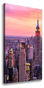 Vertikálny foto obraz na plátne New York západ slnka