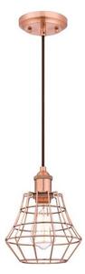 Westinghouse 6105240 - Závesný luster na lanku NATHAN 1xE27/60W/230V medený