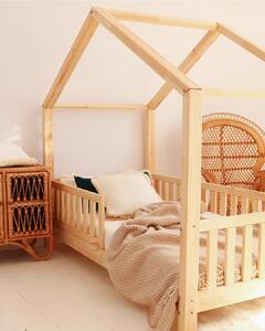 Štýlová domčeková posteľ Housebed 90 x 190 cm - prírodná borovica