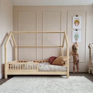 Detská domčeková posteľ Pioli 90 x 190 cm - biela borovica