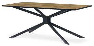 Moderný jedálenský stôl so zaujímavou podnožou, dub (a-885 dub)