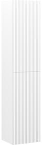 Mexen Rivel kúpeľňový stĺp 35 cm, 2 dvere, ryhovaný, biely mat - 91A21-03016-2-BF01