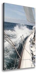 Vertikálny foto obraz na plátne Jachta na mori ocv-9693583