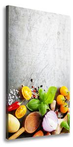 Vertikálny moderný obraz canvas na ráme Zelenina