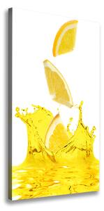 Vertikálny foto obraz na plátne citrónová šťava
