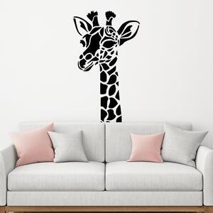 Veselá Stena Samolepka na stenu Žirafa hlava Farba: čierna