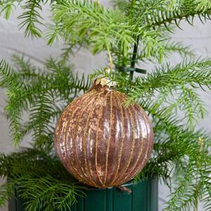 Vianočná guľa glitter ružová Ø 8 cm