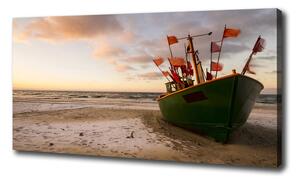 Foto obraz na plátne Rybárska loď pláž oc-102494694