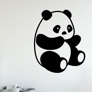 Veselá Stena Samolepka na stenu Roztomilá panda Farba: čierna