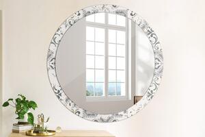 Okrúhle ozdobné zrkadlo na stenu Retro dlaždice