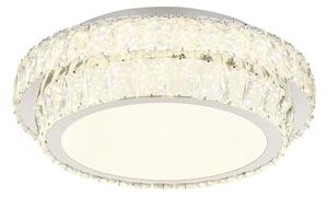 GLOBO 68157-38 KLARA stropné svietidlo D400mm LED 38W 5033/2818lm 2700-6000K chrómová, krištáľový efekt, diaľkový ovládač