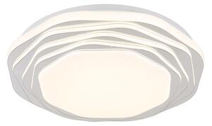 GLOBO 48036-24 FLORDELIS stropné svietidlo D380mm LED 24W 3022/968lm 3000+4000+6000K biela, chrómová, switchdimmer
