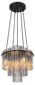 GLOBO 15698H2 GORLEY závesné svietidlo D400mm 5xE14 čierna, dymová