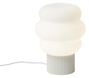 Japandi stolná lampa béžová s opálovým sklom 18cm - Kumo