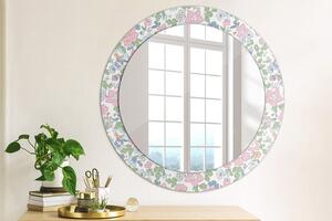 Okrúhle ozdobné zrkadlo Jemné kvety