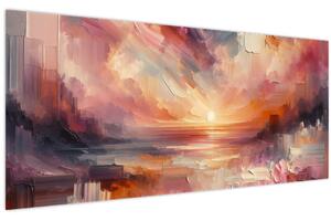 Obraz - Maľované červánky (120x50 cm)