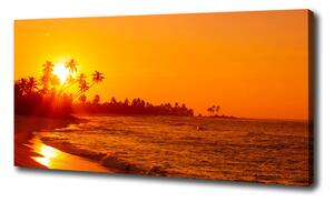 Foto obraz na plátne Západ slnka pláž oc-112375136