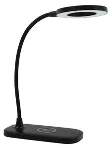 Stolové Lampa Lindby, Siona, stmievateľné, Čierna, Obývacia izba, Plast, Moderný