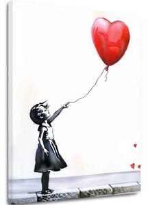 Obraz Heart Balloon Girl | Talianske plátno