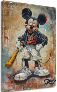 Obraz Street Mickey na plátne | Maľovaná štruktúra
