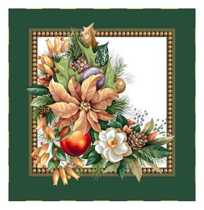Vianočná gobelínová obliečka na vankúš 42x42 cm Chenille 4117 Farba Viacfarebná Rozmery 42x42 cm