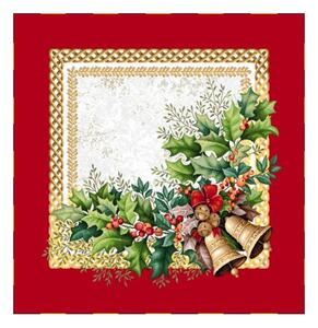 Vianočná gobelínová obliečka na vankúš 42x42 cm Chenille 4116 Farba Viacfarebná Rozmery 42x42 cm