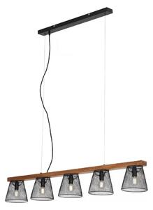 Briloner 4077-055 - Závesný luster na lanku WOOD & STYLE 5xE14/25W/230V