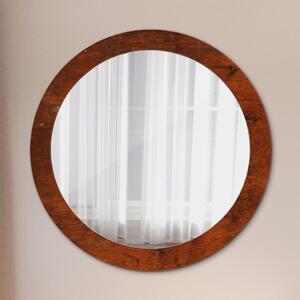 Okrúhle ozdobné zrkadlo Prírodné drevo