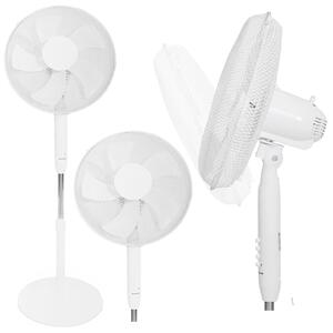 LONGWELL INDUSTRIAL LTD Stojaci ventilátor 45W, 3 režimy, 5 lopatiek - biela