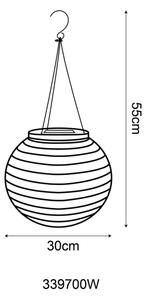 Globo 339700W - LED Závesné solárne svietidlo LED/0,5W/3V IP44 biela