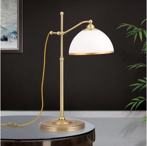 Orion LA 4-1213/1 - Stolná lampa OLD LAMP 1xE27/40W/230V biela/mosadz