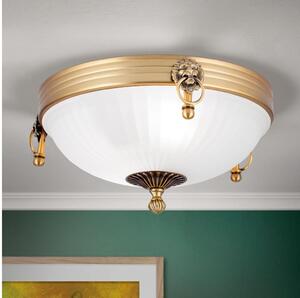 Orion DL 7-522/31 - Stropné svietidlo ROCCA 2xE27/60W/230V pr. 31 cm bronz/biela