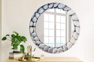 Okrúhle dekoračné zrkadlo s motívom Koleso morských kameňov