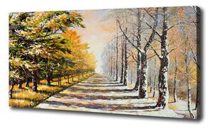 Moderný obraz canvas na ráme Jeseň vs zima oc-26973667