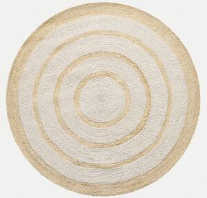 Diamond Carpets India , Ručne viazaný kusový koberec Ellara SM 05 Natural kruh, 120x120, béžová, chodba / predsieň