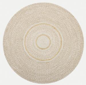 Diamond Carpets India , Ručne viazaný kusový koberec Cirra J-50 Natural kruh, 120x120, béžová, chodba / predsieň