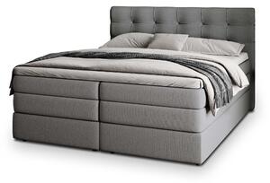 Manželská boxspring posteľ s úložným priestorom Arezi 180x200 - sivá