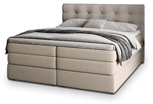 Manželská boxspring posteľ s úložným priestorom Arezi 180x200 - béžová