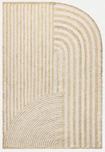 Diamond Carpets India , Ručne viazaný kusový koberec Elka J-52 Natural, 120x170, béžová, chodba / predsieň