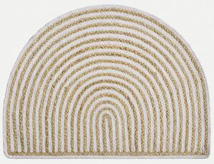 Diamond Carpets India , Ručne viazaná rohožka Elva J-42 Natural, 50x80, béžová, chodba / predsieň