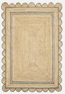 Diamond Carpets India , Ručne viazaný kusový koberec JREJ 36 Natural, 120x170, béžová, chodba / predsieň