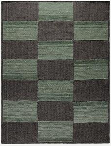 Diamond Carpets India , Ručne viazaný kusový koberec Geomoss SM 18 Green Black, 120x170, viacfarebná, chodba / predsieň