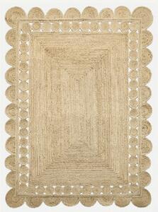 Diamond Carpets India , Ručne viazaný kusový koberec Juno J-38 Natural, 120x170, béžová, chodba / predsieň
