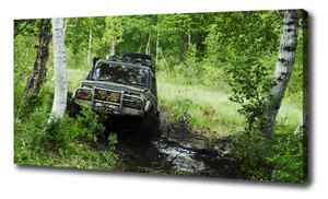 Moderný fotoobraz canvas na ráme Jeep v lese oc-4134018