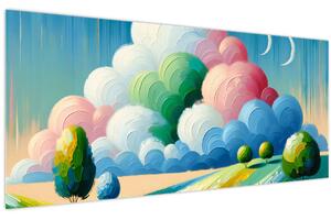 Obraz - Krajinka s mrakom (120x50 cm)