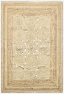 Diamond Carpets India , Ručne viazaný kusový koberec Noor J 35 Natural, 120x170, béžová, chodba / predsieň