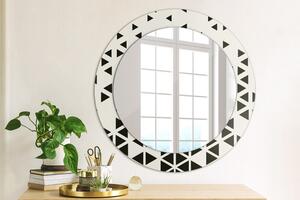 Okrúhle ozdobné zrkadlo Abstraktný geometrický