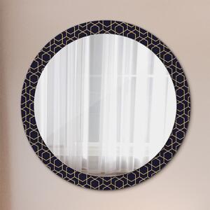Okrúhle ozdobné zrkadlo Abstraktný geometrický