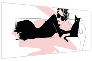 Obraz - Fashion lady (120x50 cm)